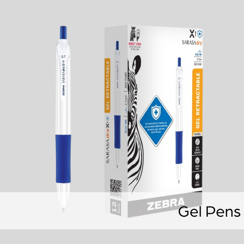 Gel pens selection